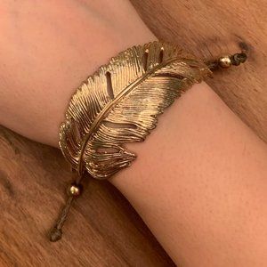 ALDO Gold Leaf Adjustable Bracelet